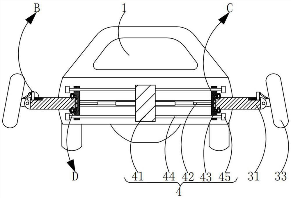 Anti-rollover transverse stabilizing device for automobile