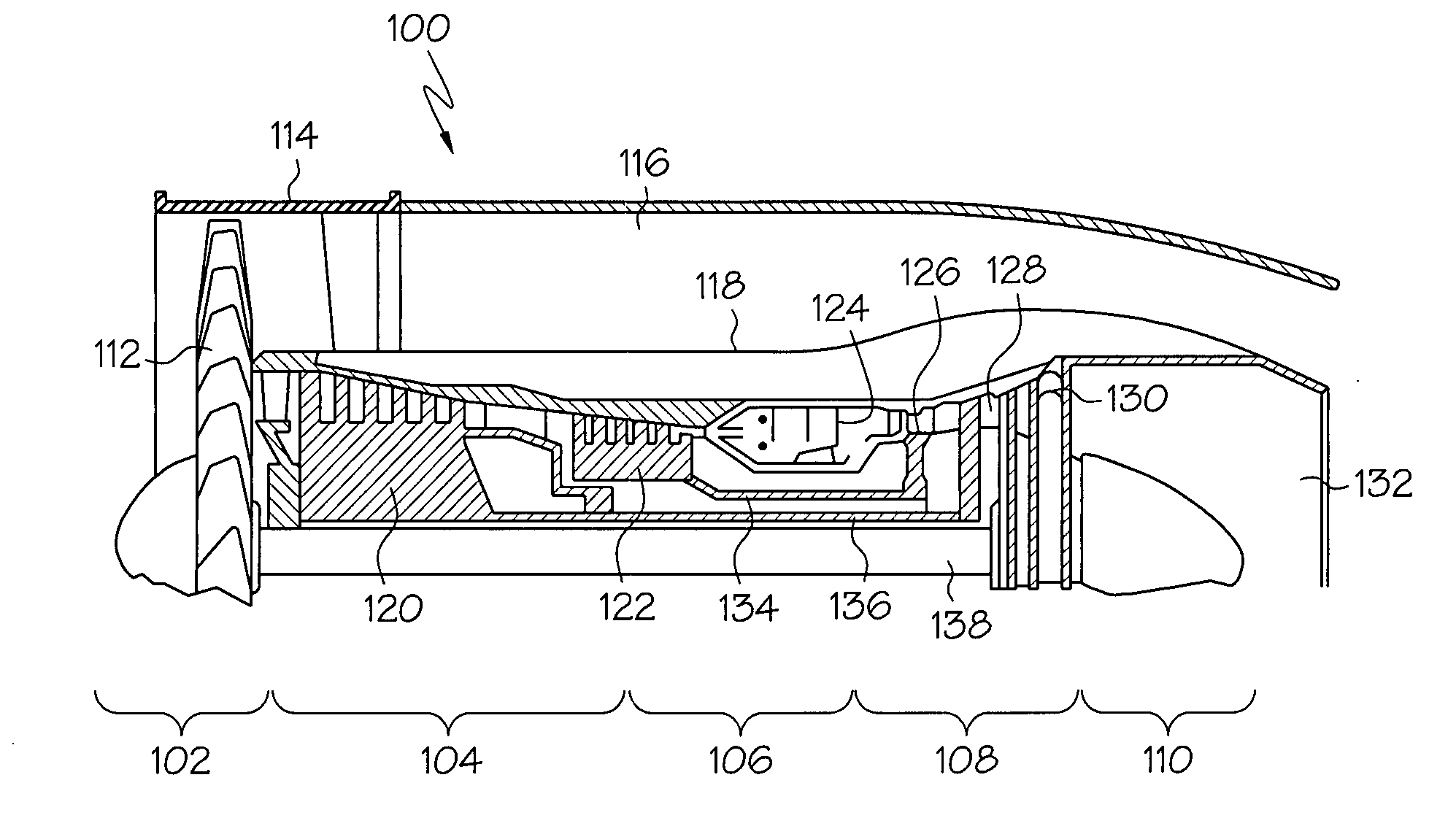 Process to minimize turbine airfoil downstream shock induced flowfield disturbance