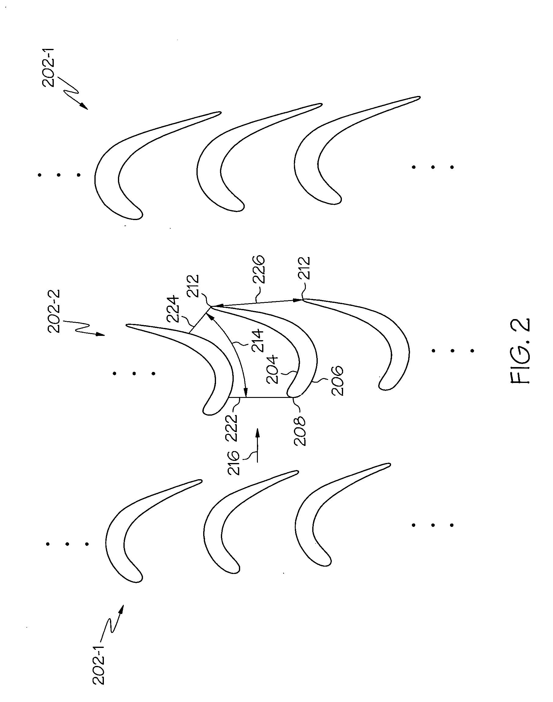 Process to minimize turbine airfoil downstream shock induced flowfield disturbance