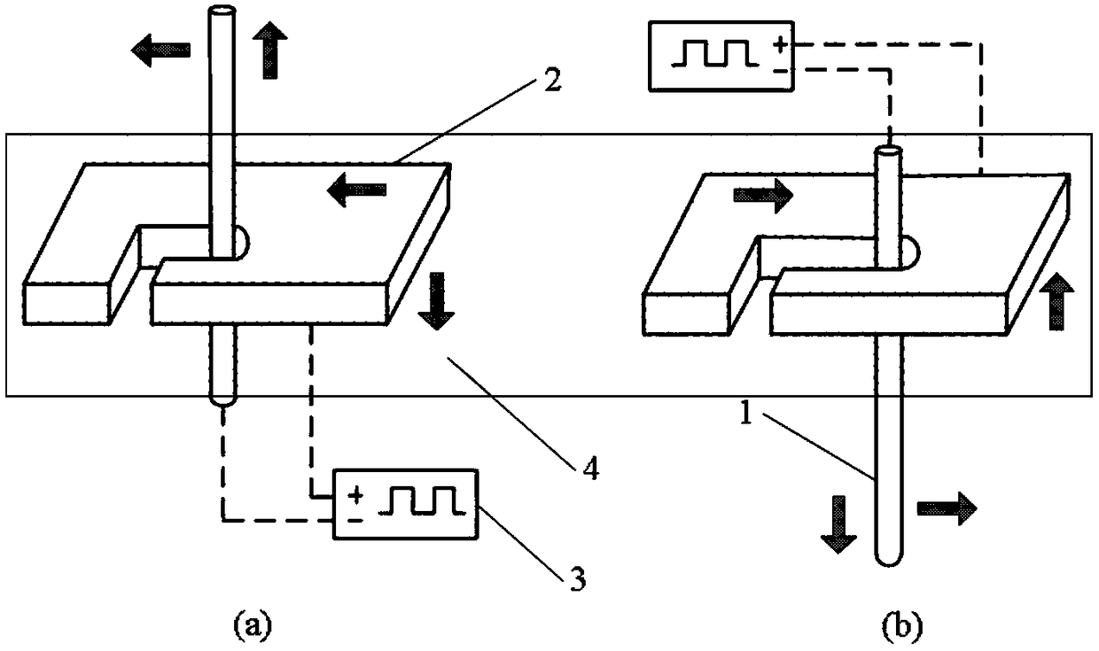 Line electrode workpiece different-speed compound motion micro electrolytic line cutting machining method