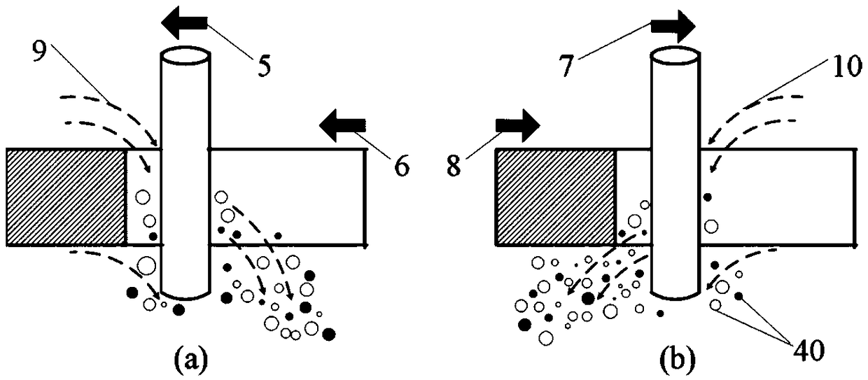 Line electrode workpiece different-speed compound motion micro electrolytic line cutting machining method