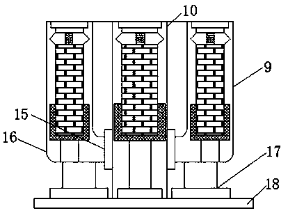 Building bridge pile foundation strengthening device