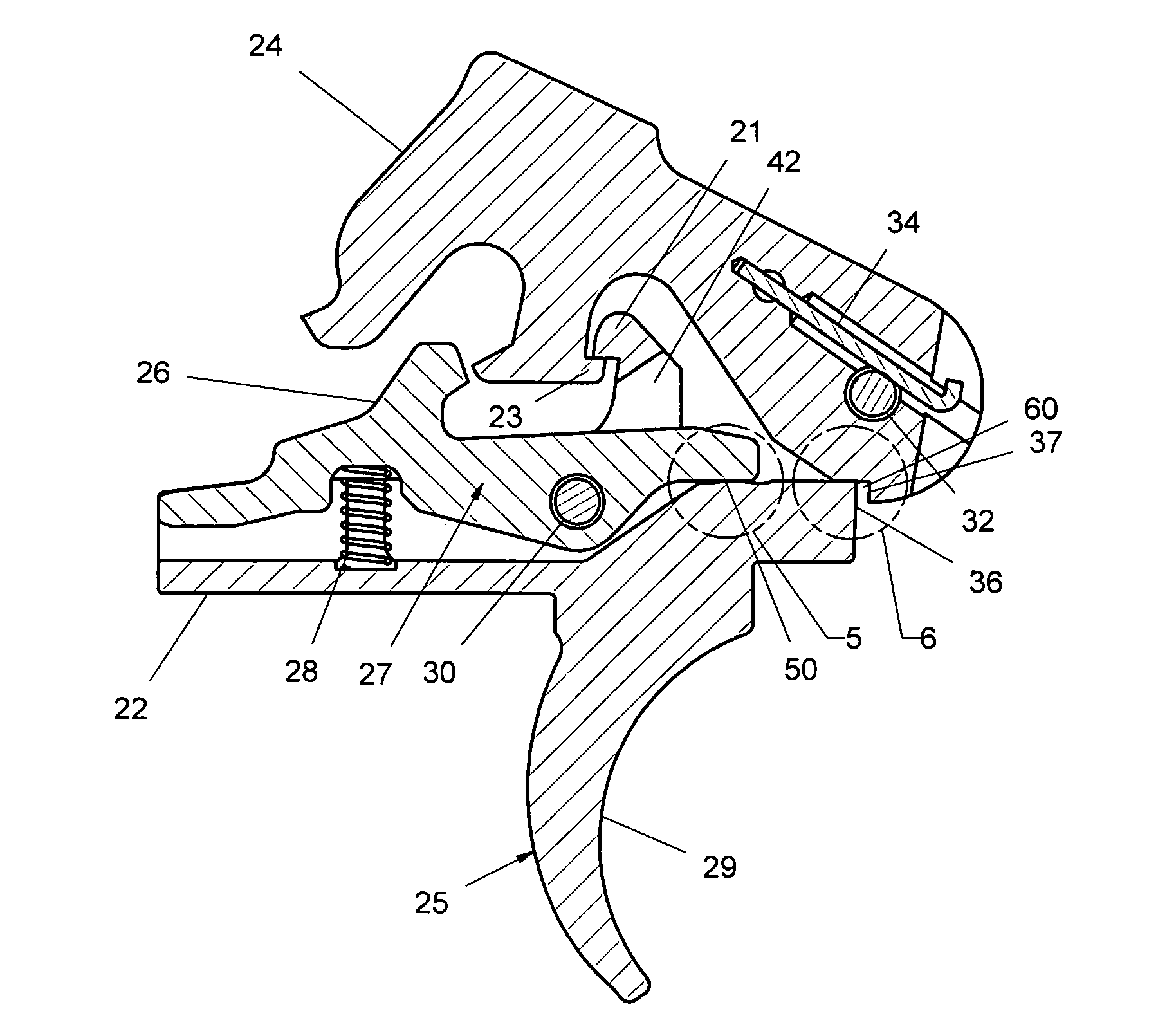 Multi-stage trigger for automatic weapons