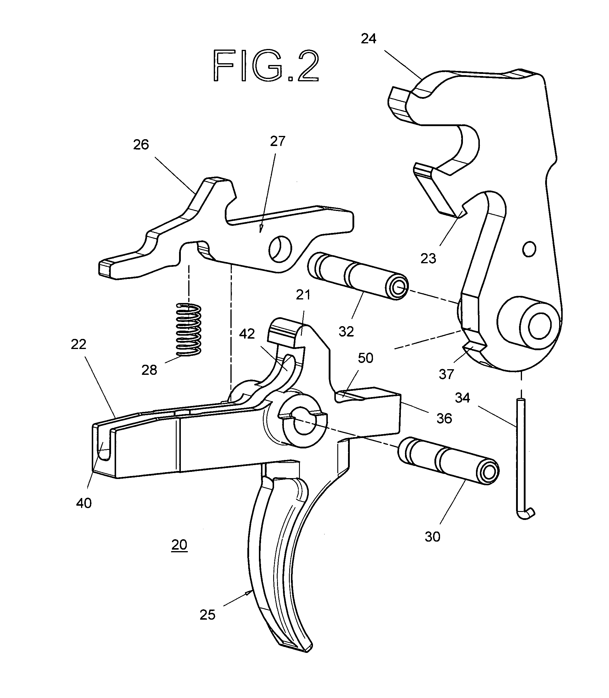 Multi-stage trigger for automatic weapons