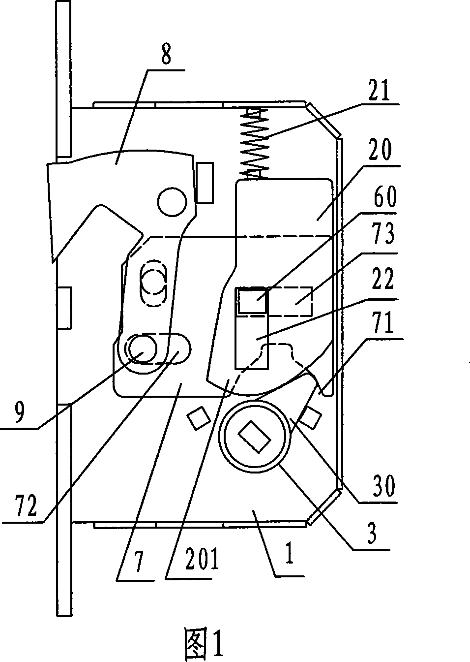 Limiting mechanism for mobile door lock