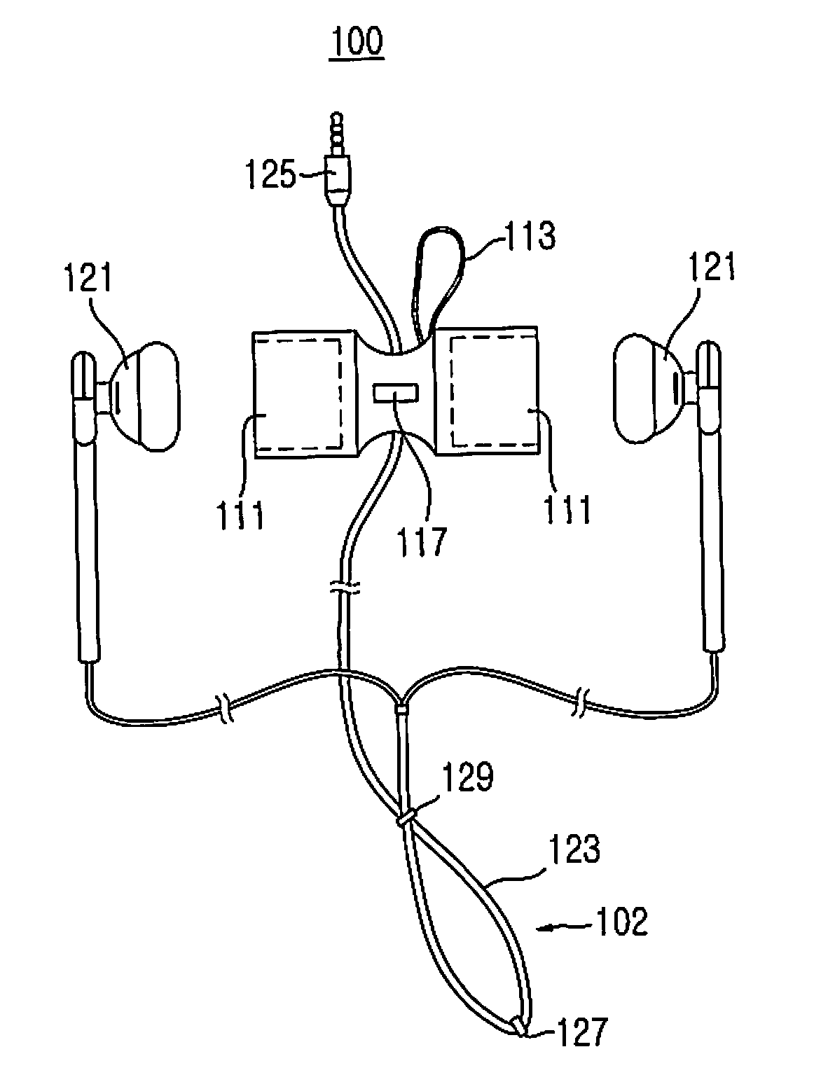 Earphone device for portable terminal