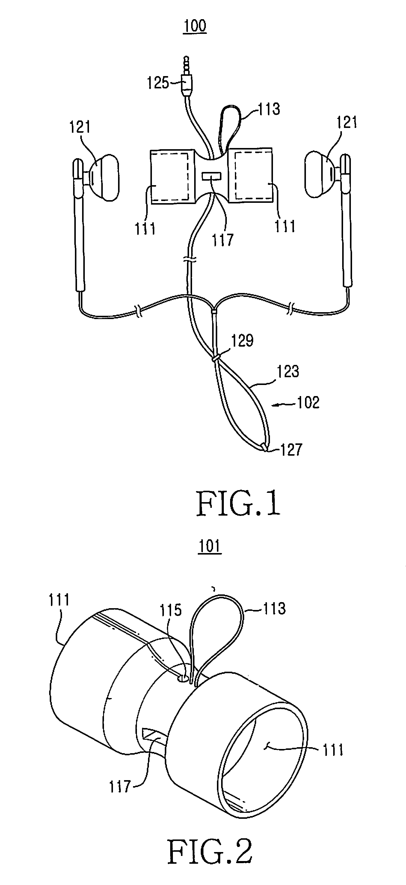 Earphone device for portable terminal