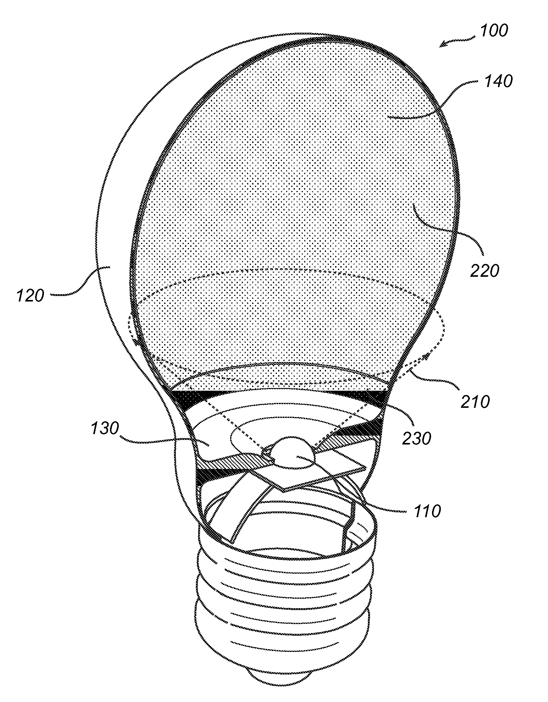 Illumination device with carrier and envelope