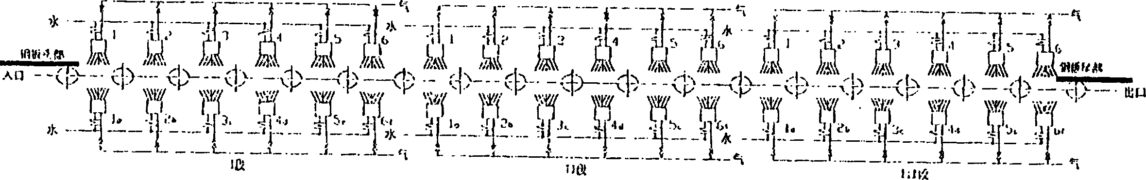 On-line below intermediate temp. cooling system of plate