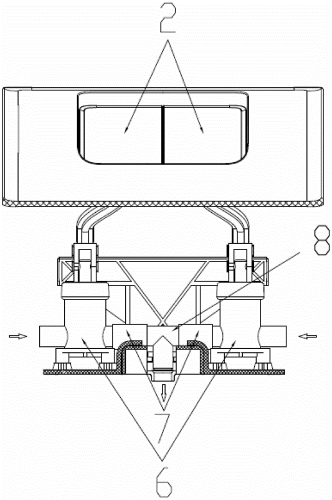 An anti-secondary pollution device for a water dispenser spout