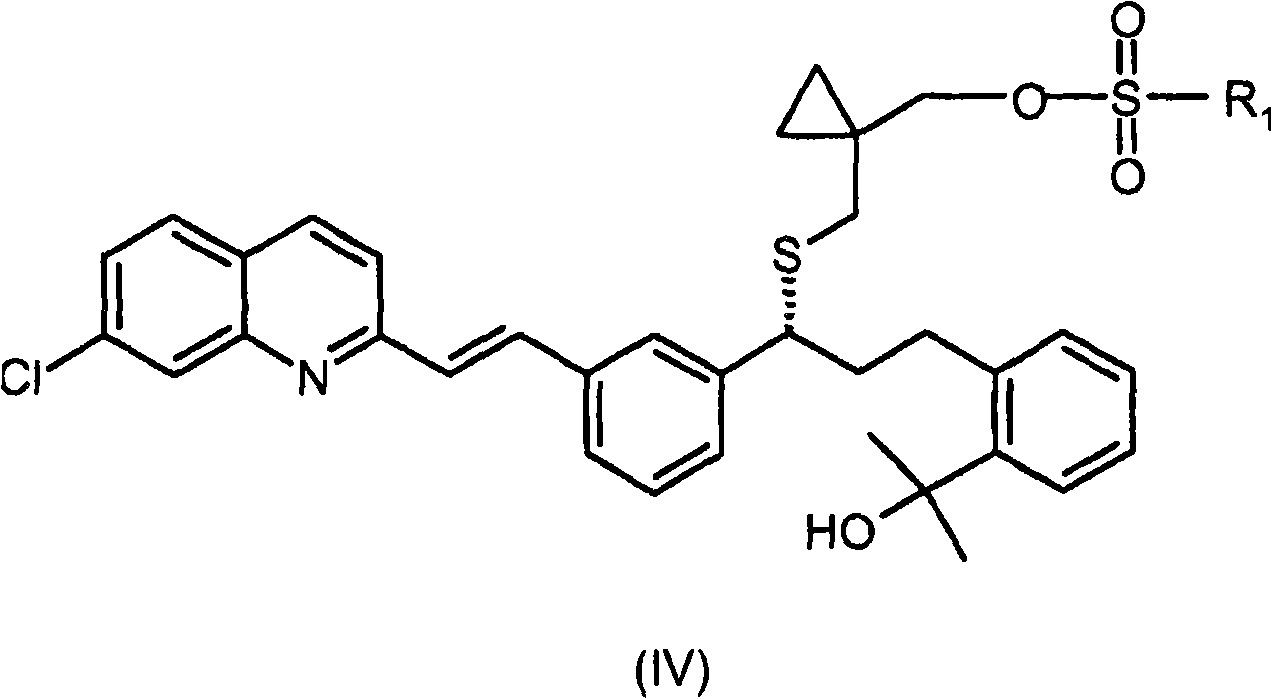 Process for the preparation of a leukotriene antagonist and intermediates thereof