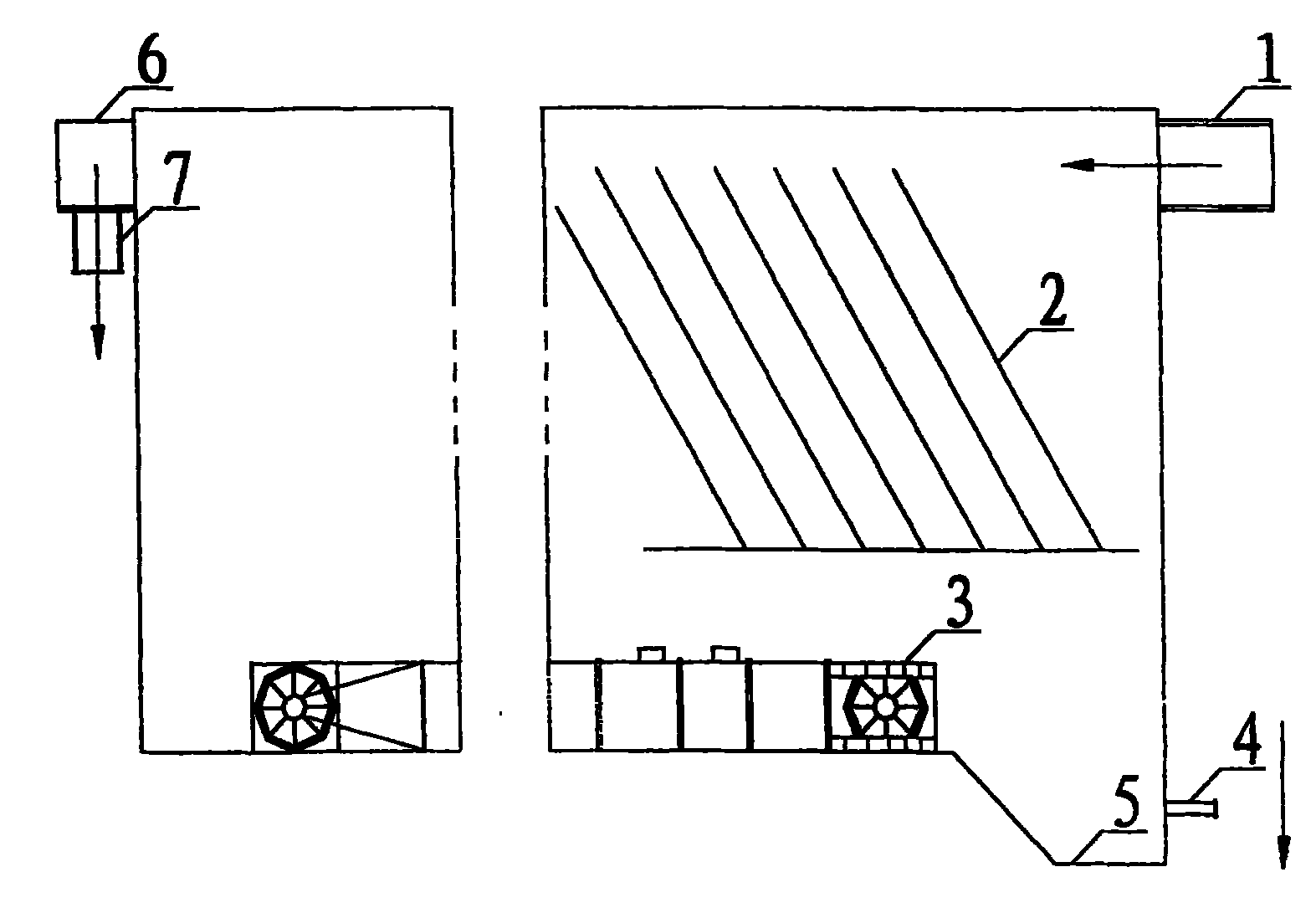 Concentrating and precipitating device under mine and water well