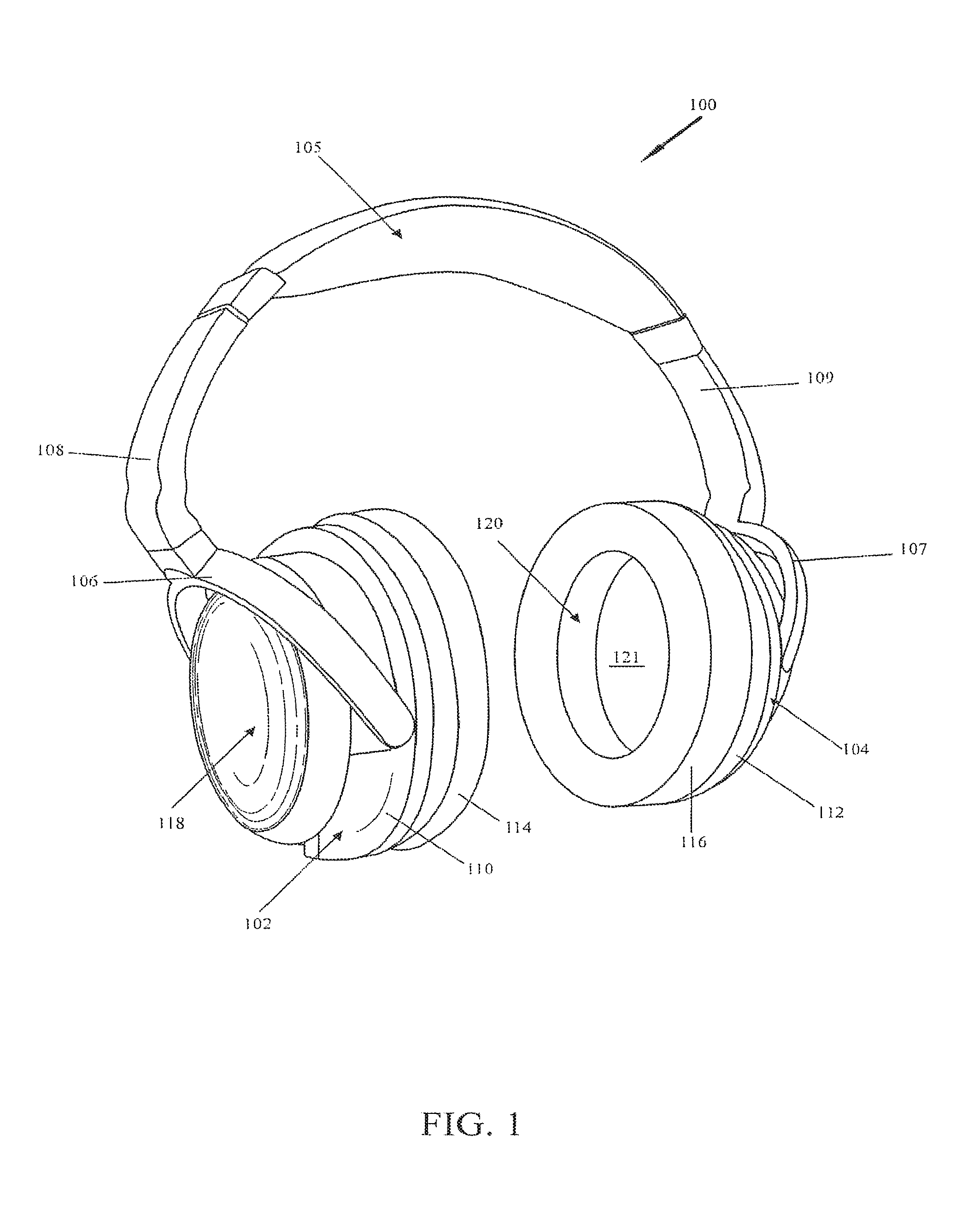 Single chamber headphone apparatus