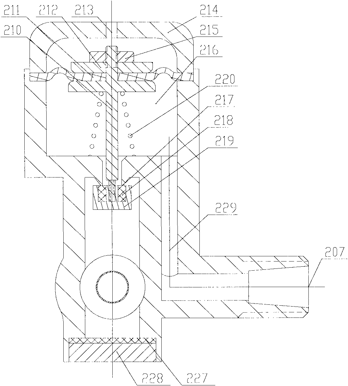 Pressure-limiting stop valve