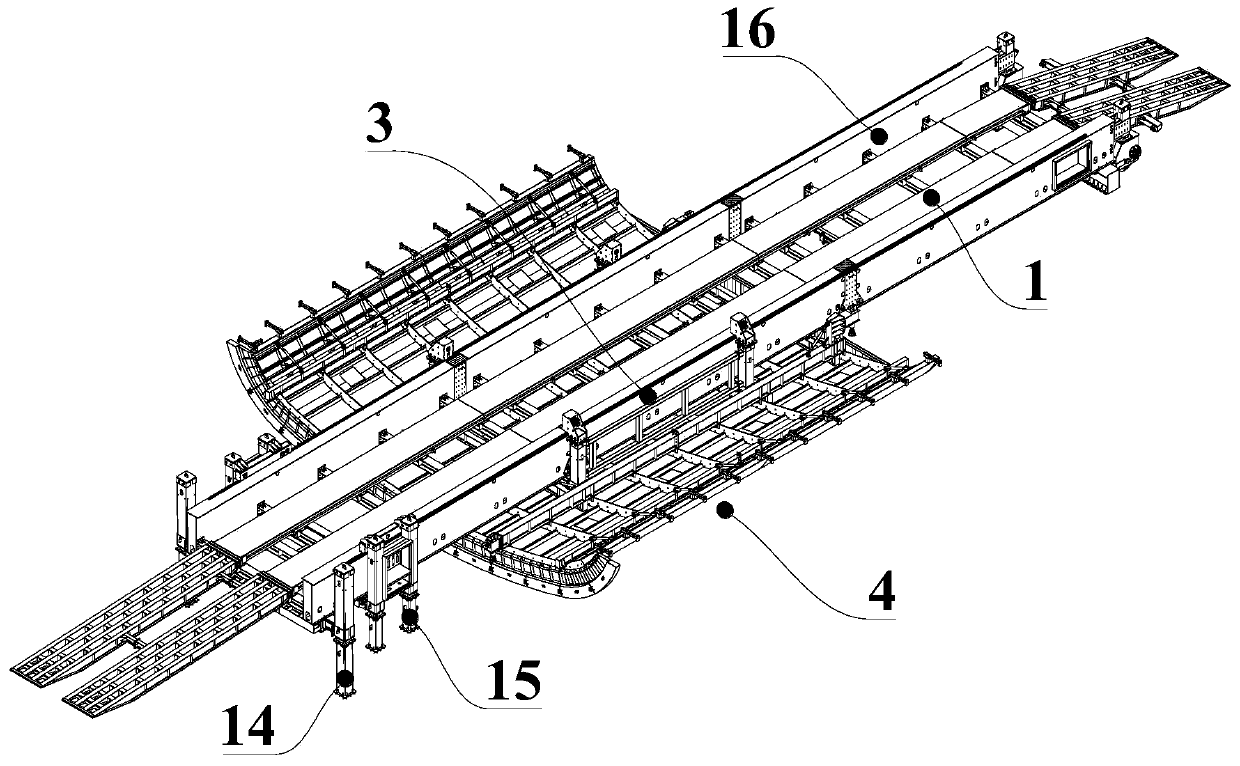 Self-walking type hydraulic trestle