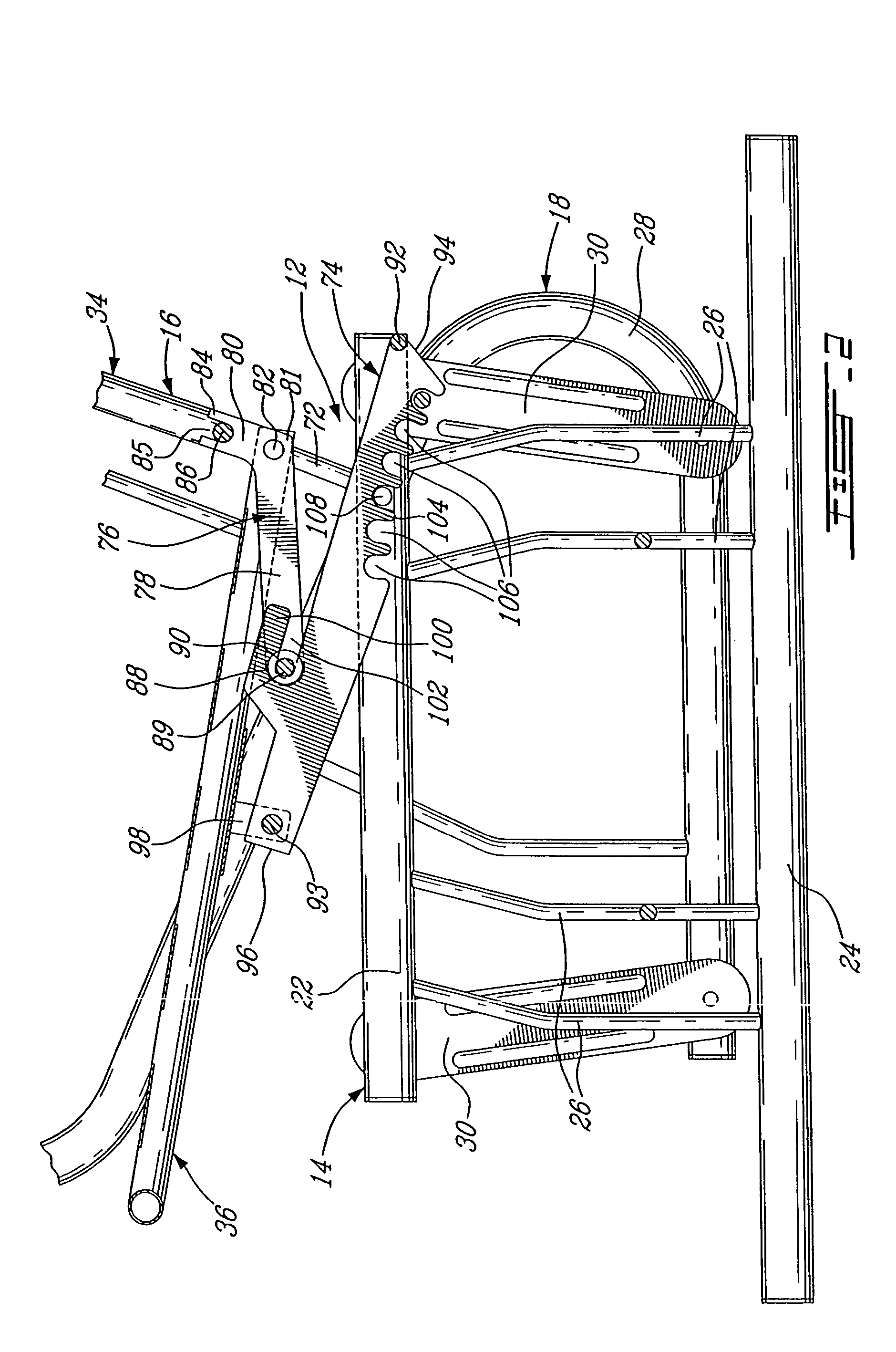 Rocking chair with automatic locking mechanism