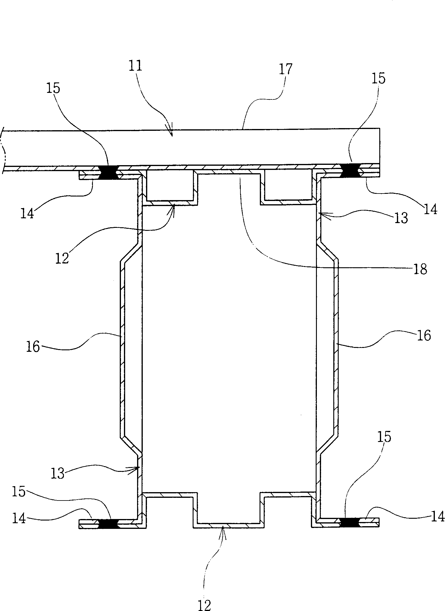 Steel support frame