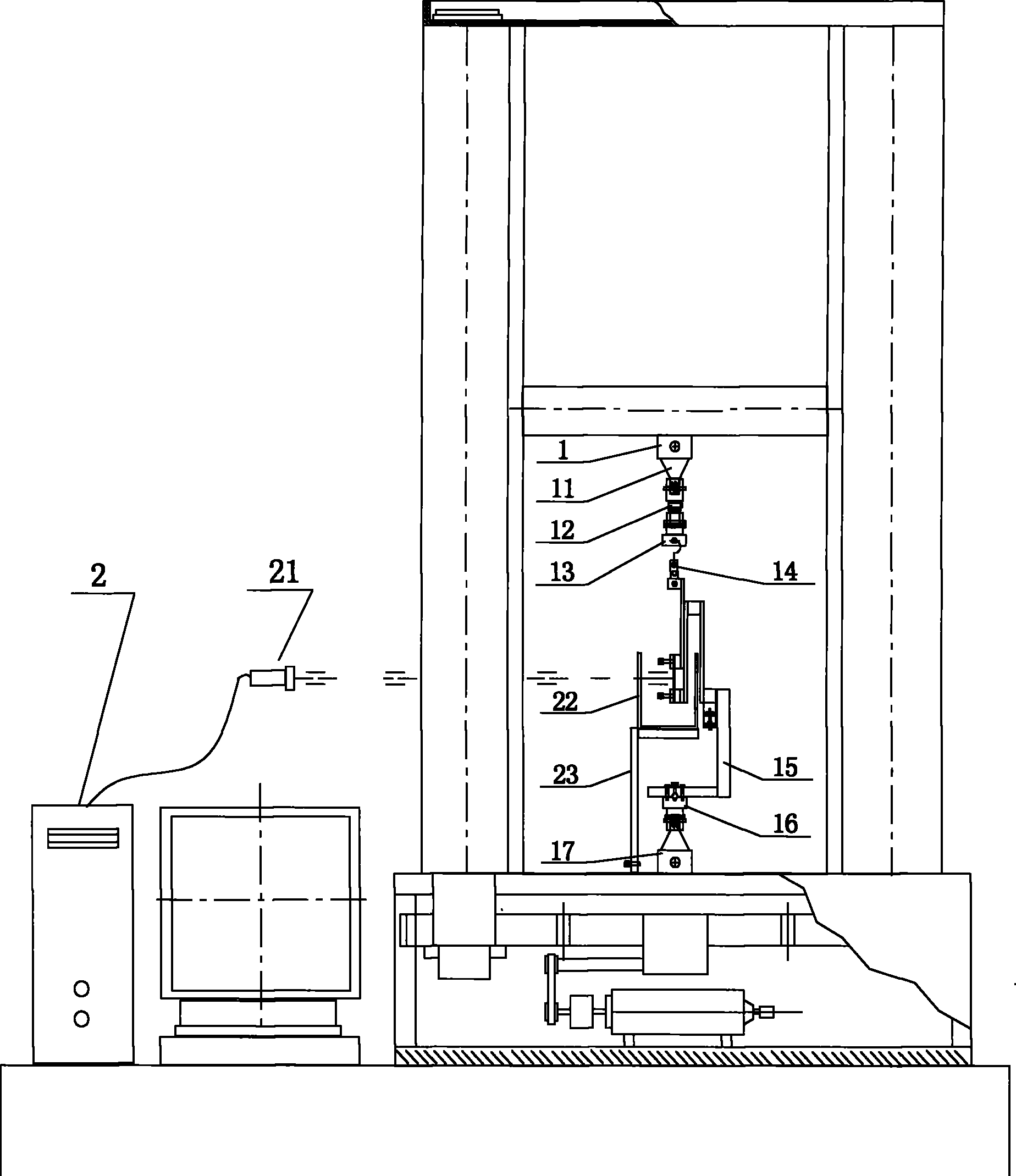 Testing machine cellfiber clamper and method for measuring tensile strength