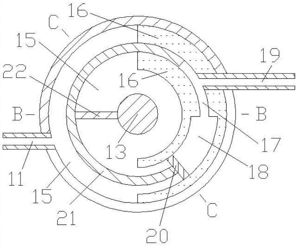 Differential pressure type pneumatic adjusting rotating device