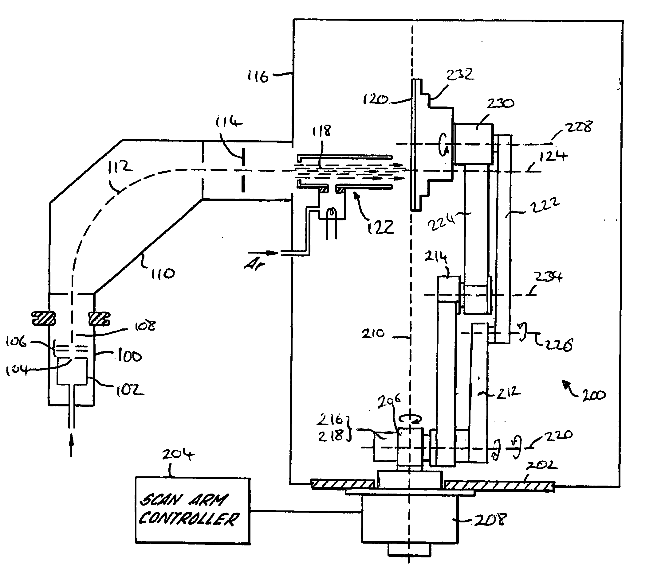 Multi-directional mechanical scanning in an ion implanter