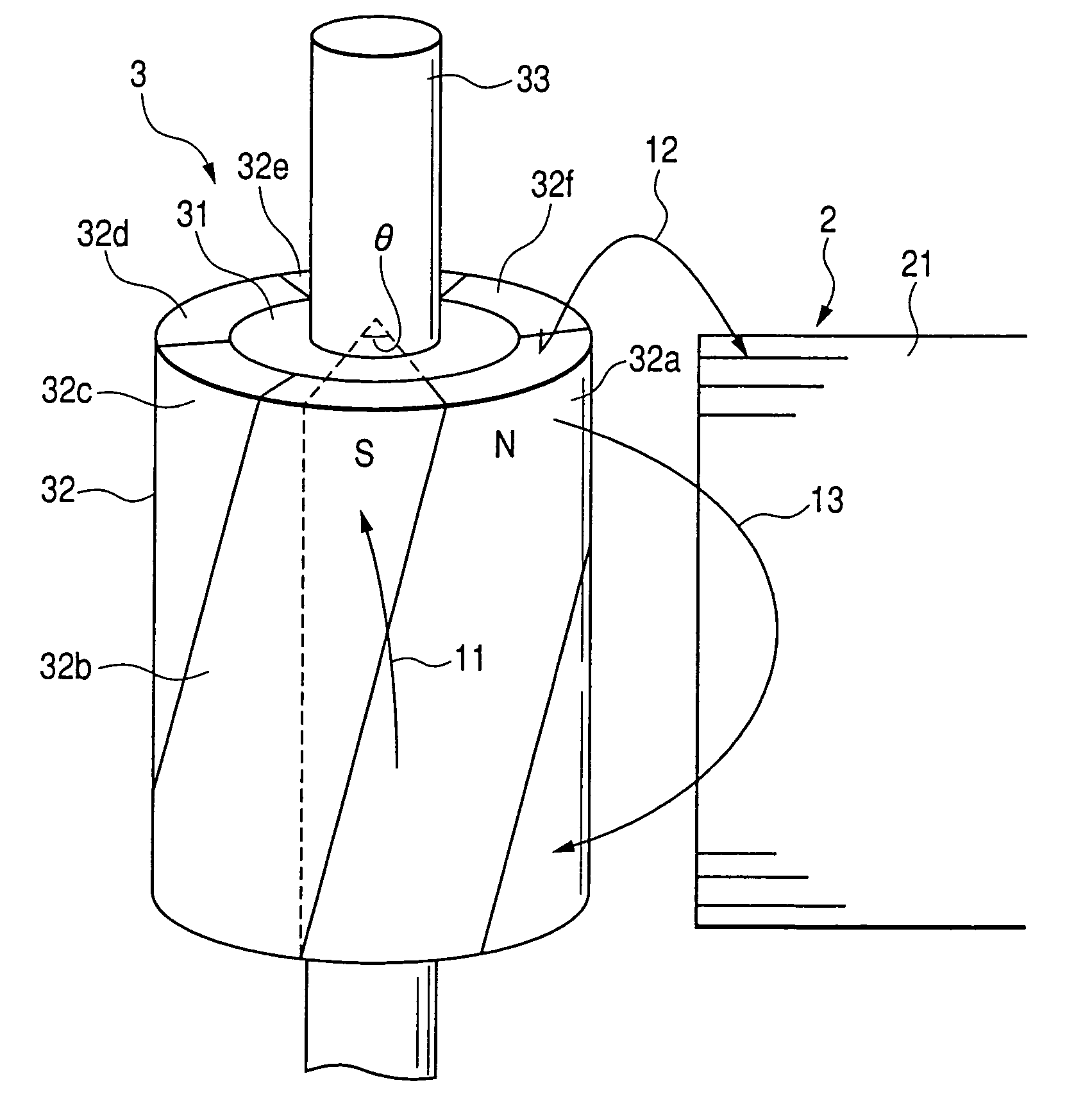 Permanent magnetic rotating machine