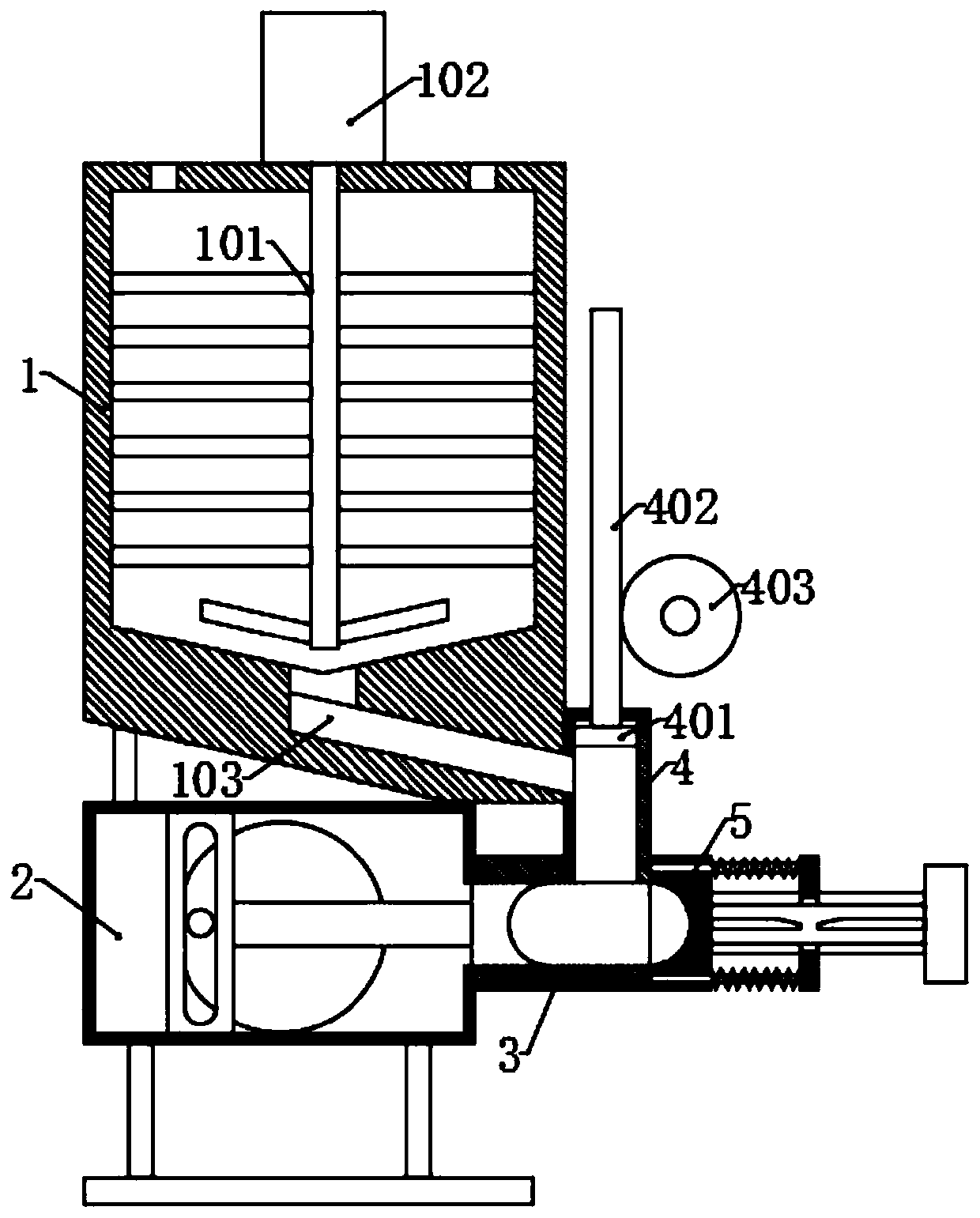 Processing device for meat ball food