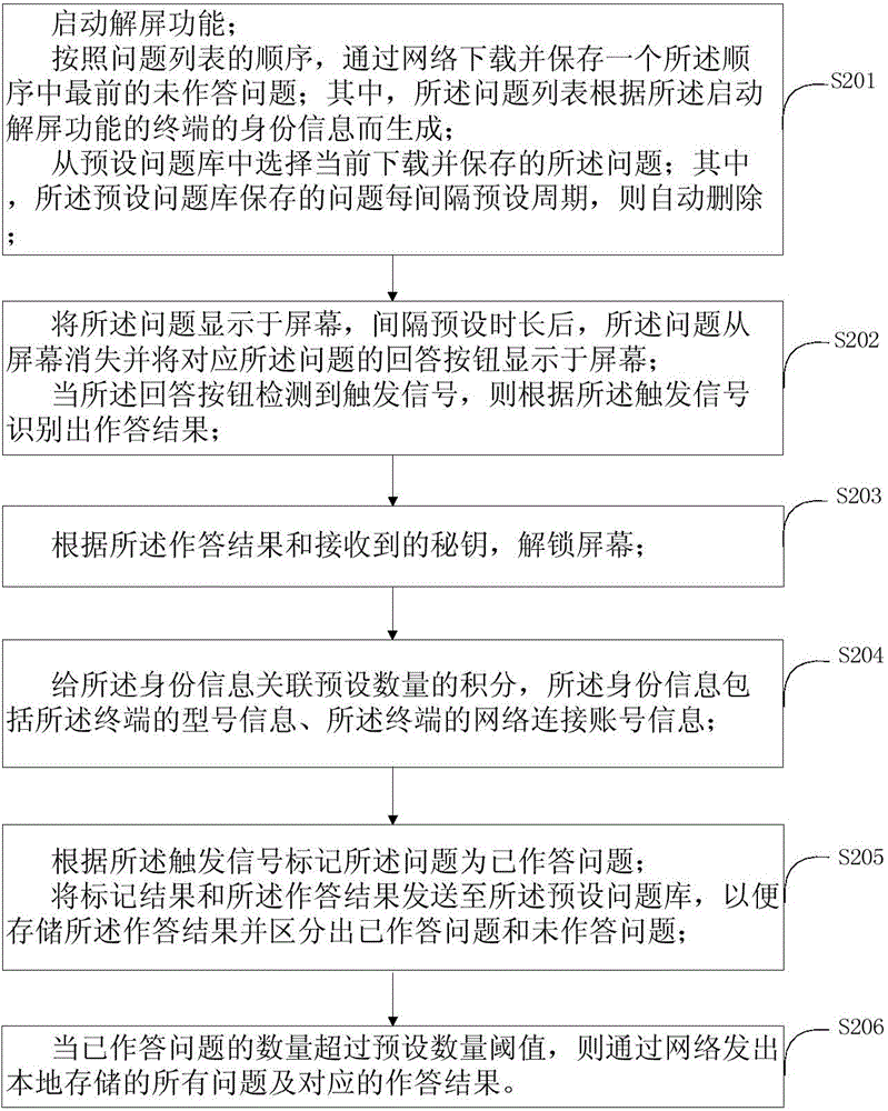 Information collection method and device based on lock screen