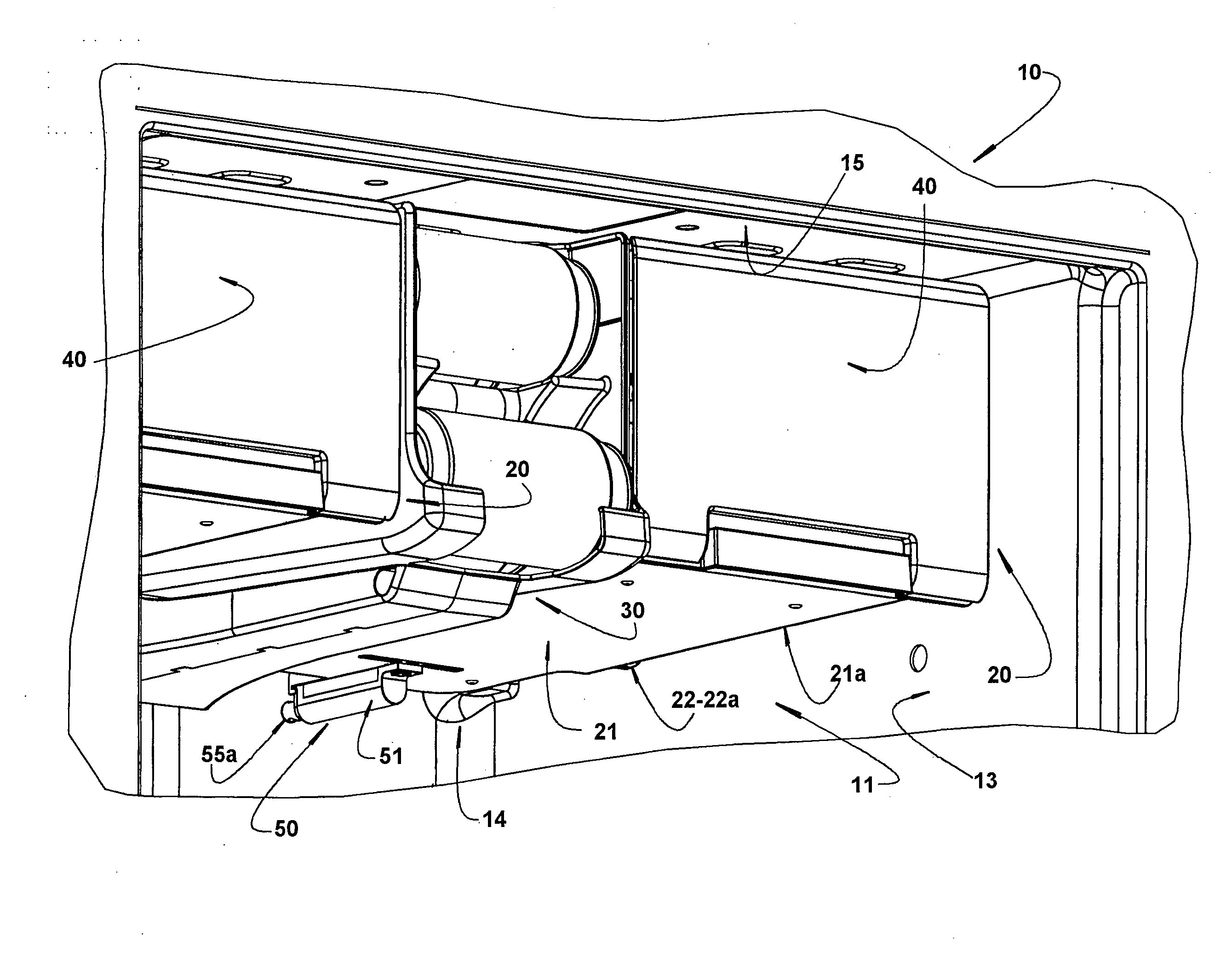 Mobile shelf for refrigerators and freezers