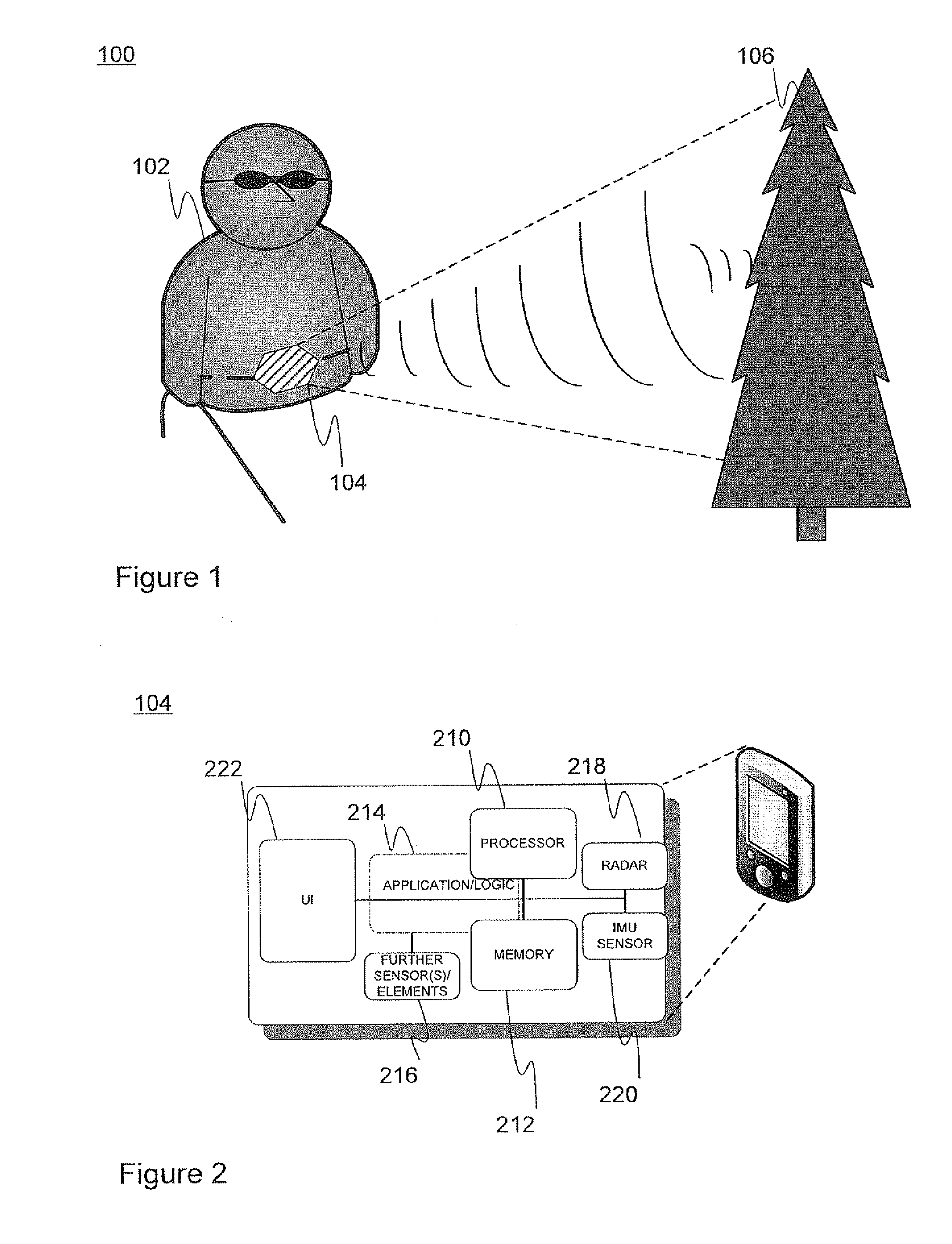 Navigational aid with adaptive radar