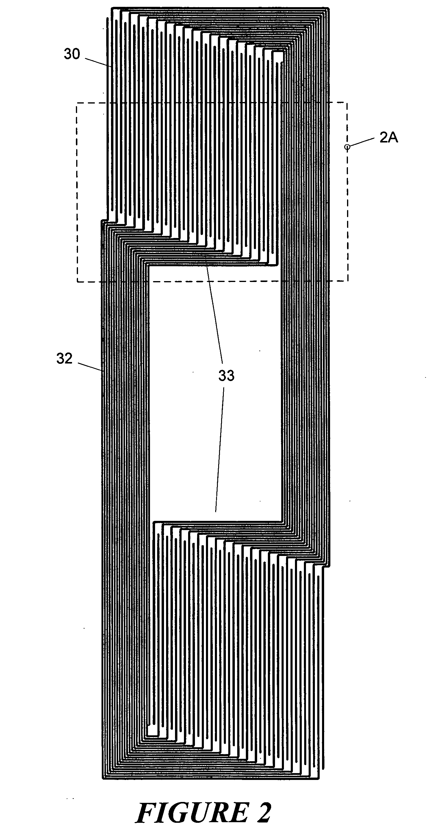 Planar NMR coil with gyromagnetic arc suppression