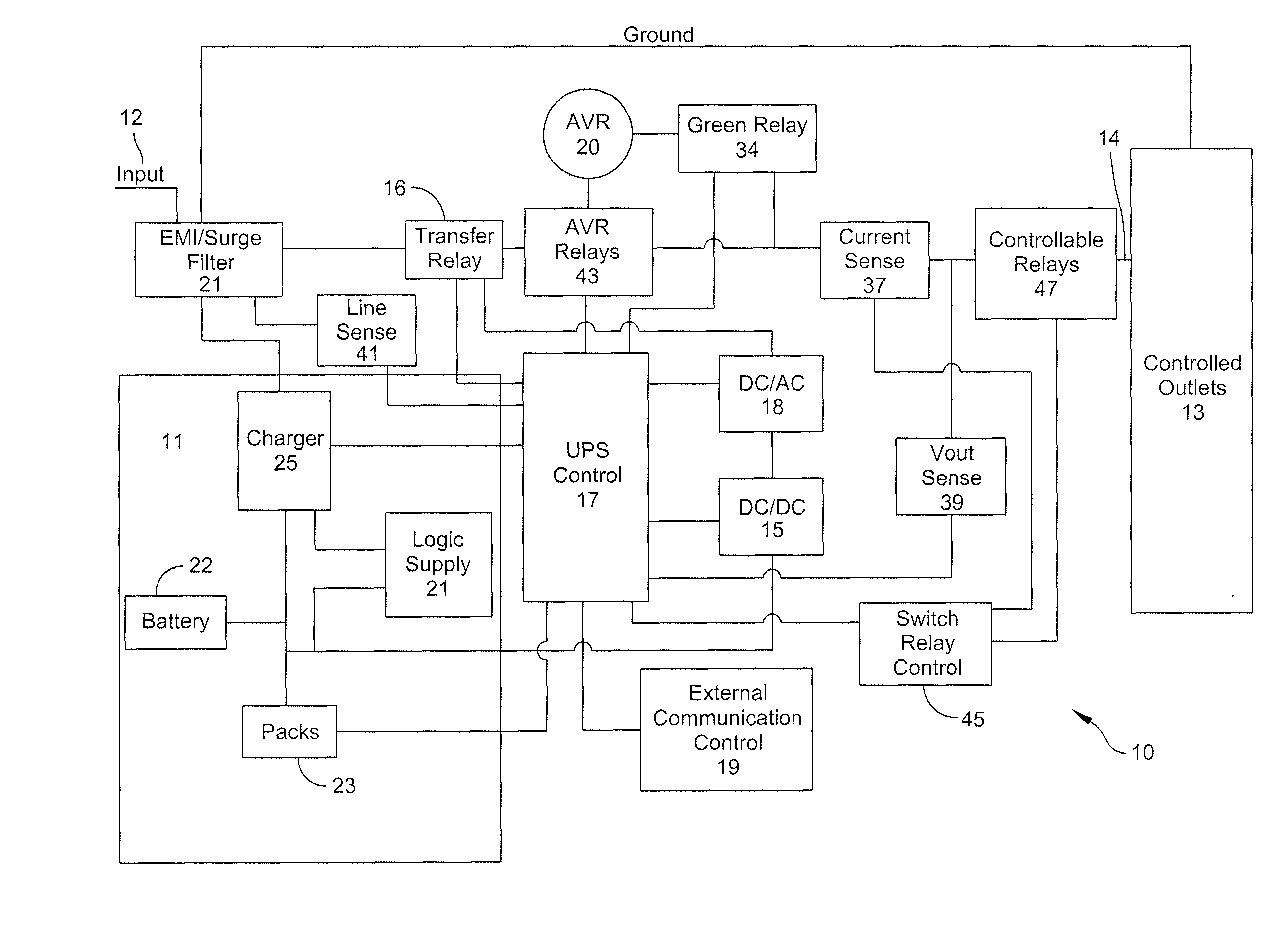 System and method for limiting losses in an uninterruptible power supply