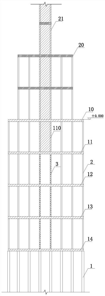 A two-way synchronous construction method for high-rise buildings