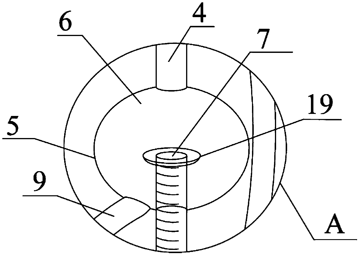 An initial positioning device, container and method