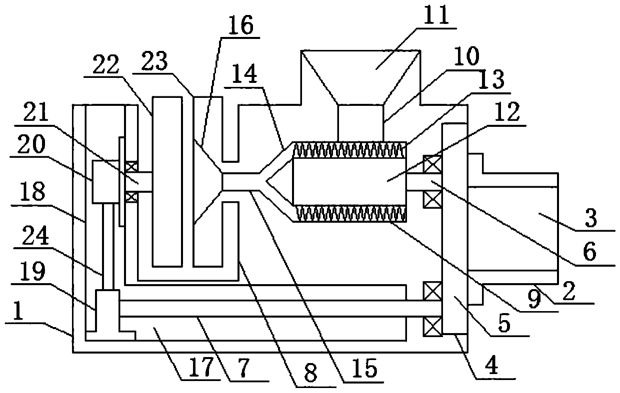 Soybean grinding device for food processing