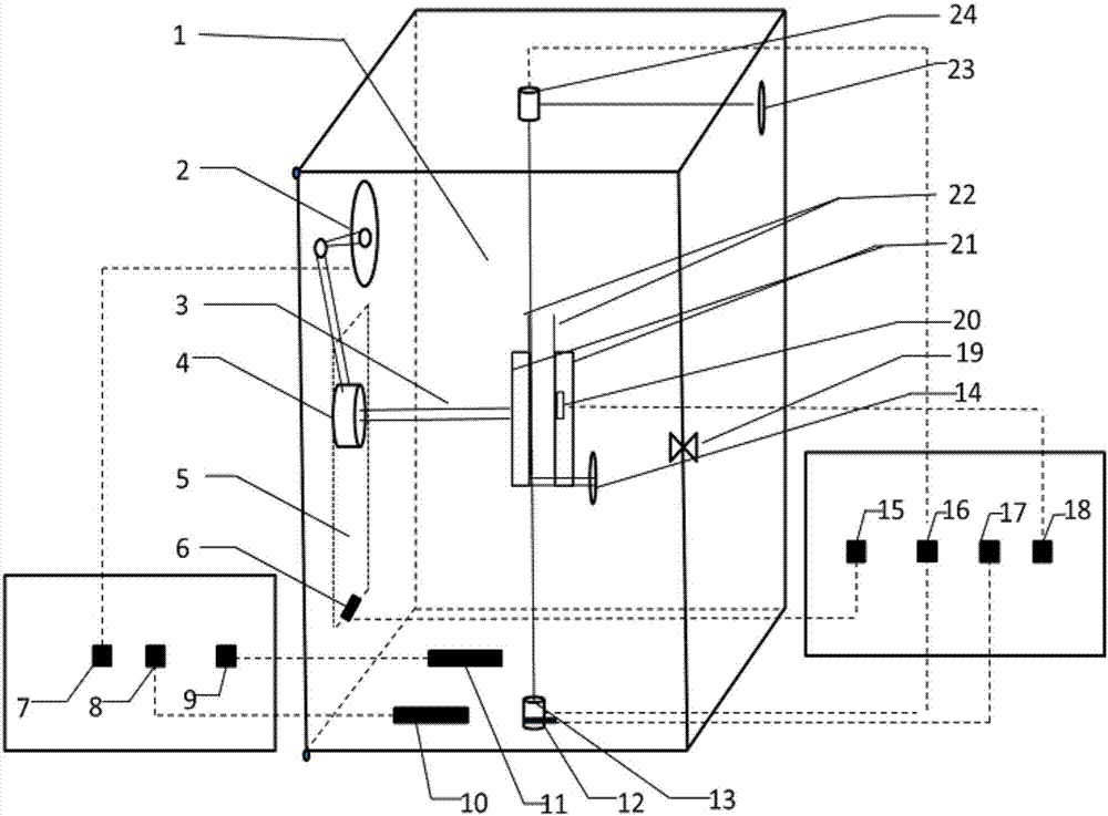 Wearing resisting process experiment device for conductive fiber