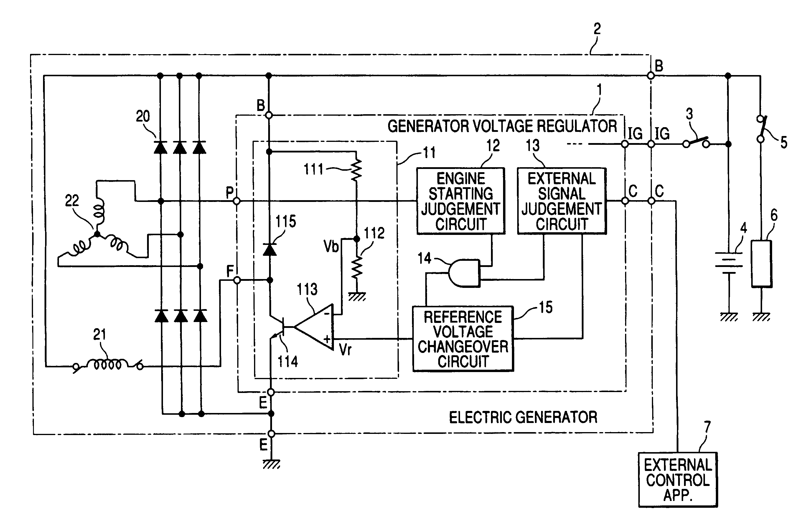 Voltage control apparatus for electric generator of vehicle