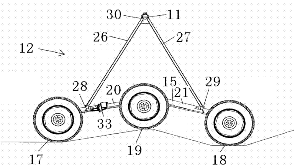 Center pivot sprinkling machine