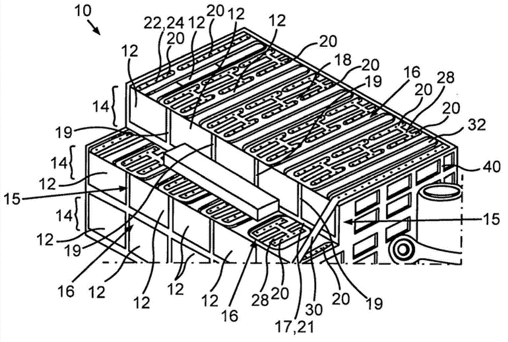 Battery for a motor vehicle