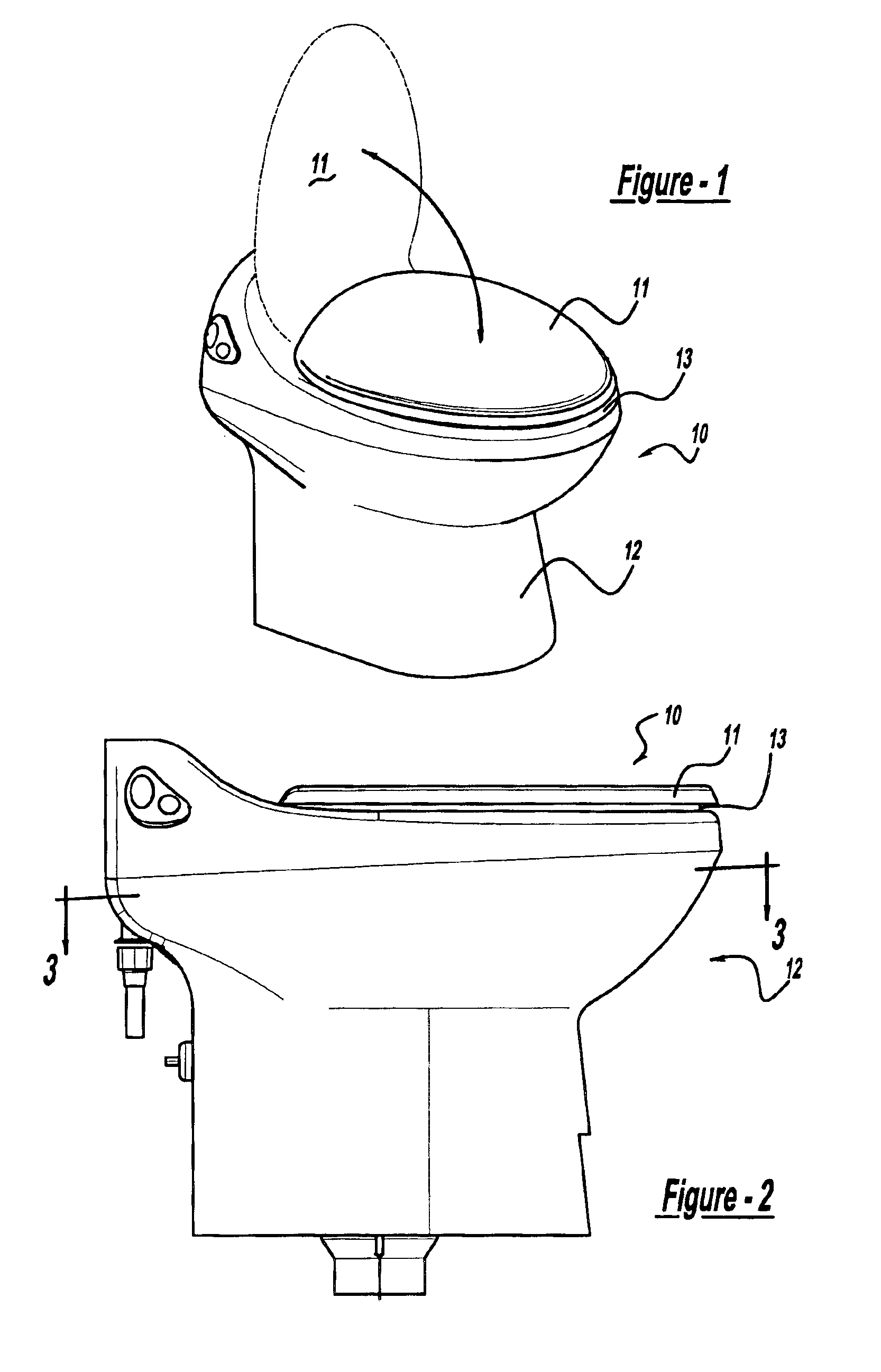 Flush toilets for RV's and boats