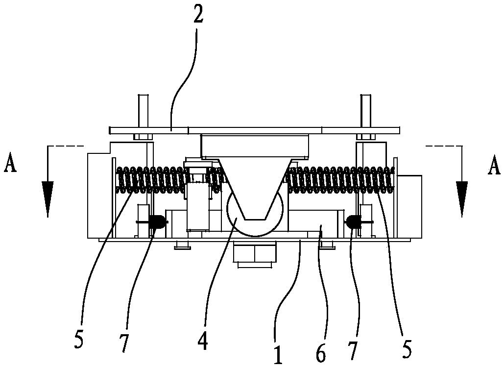 Extension springs of rotation swing mechanism of game machine