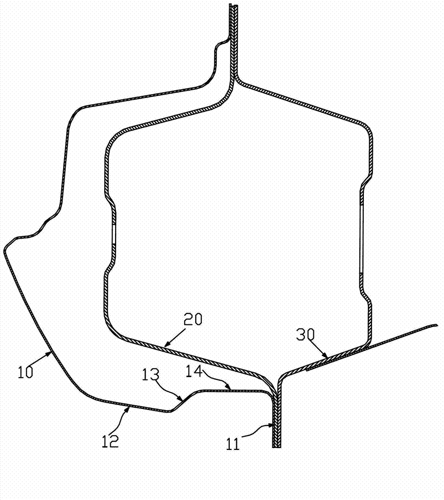 Hidden type side outer plate