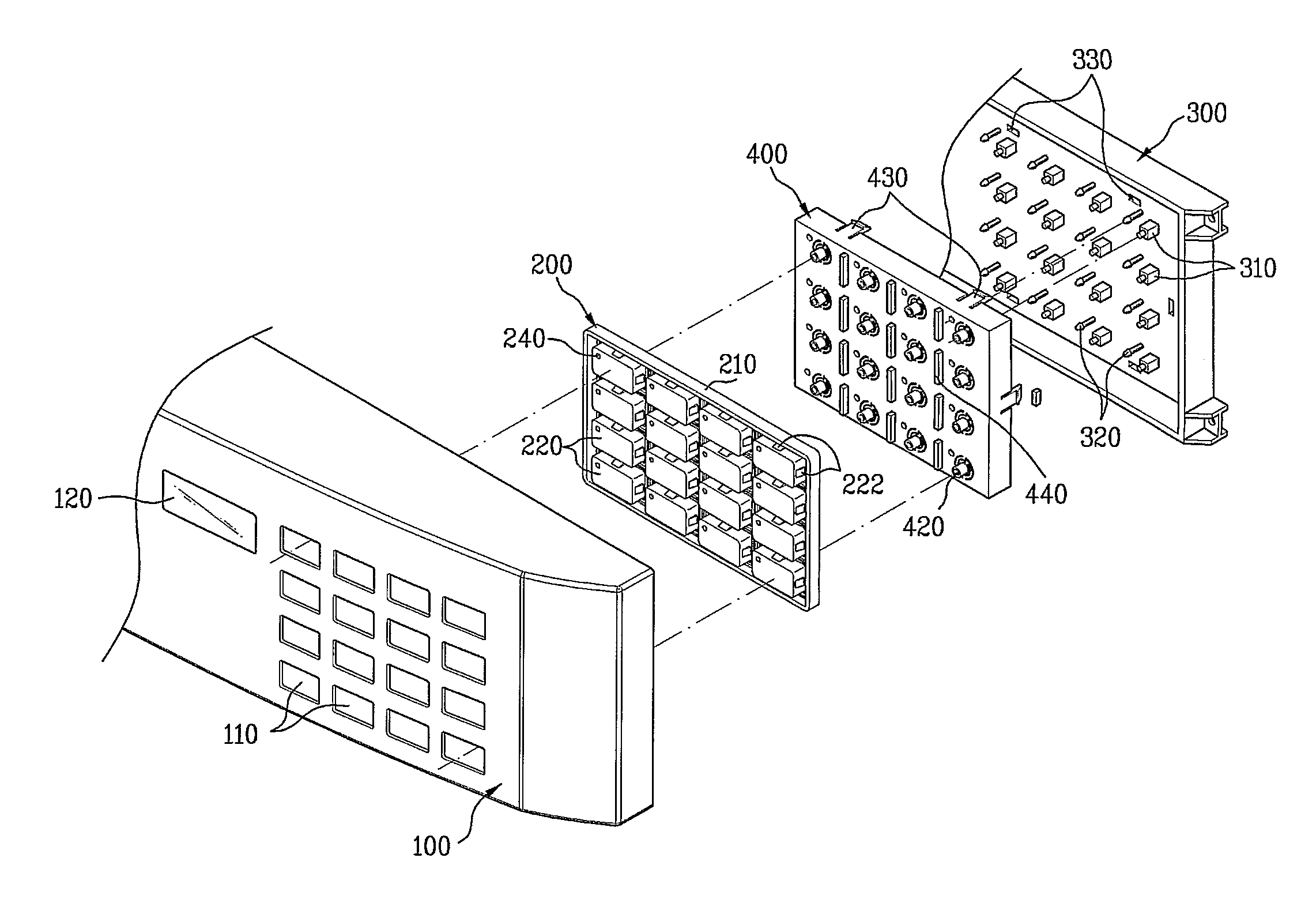 Control panel assembly for laundry device and laundry device including the same