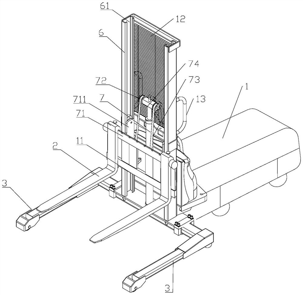 Forklift robot with pattern recognition device