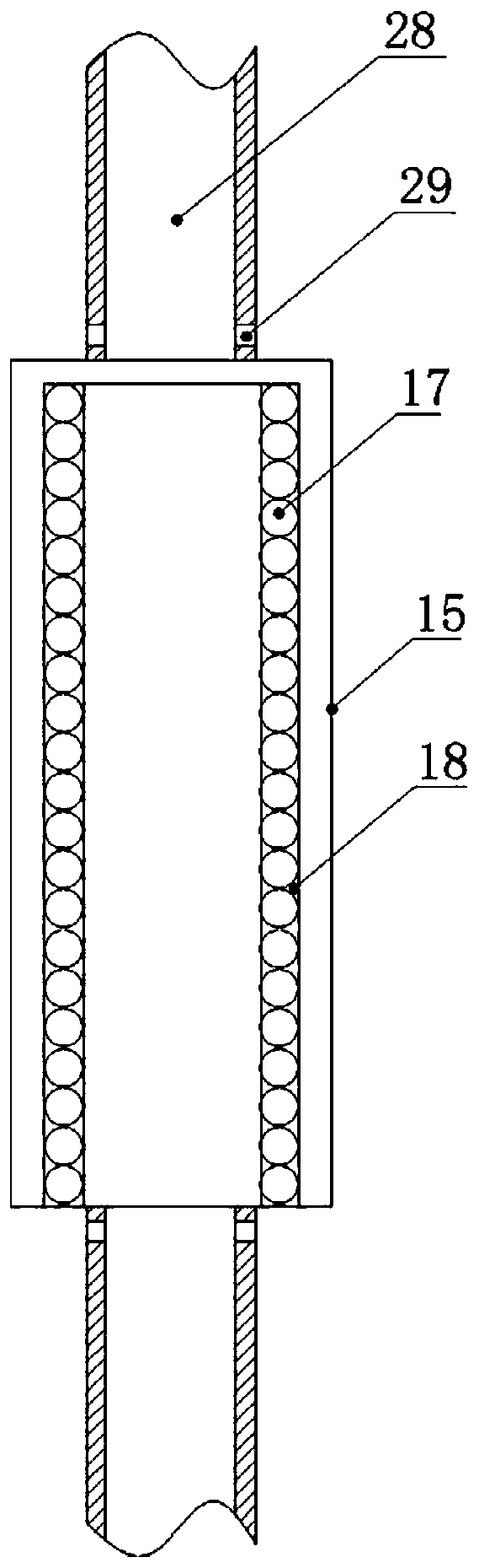 A waste collection device for cardboard processing