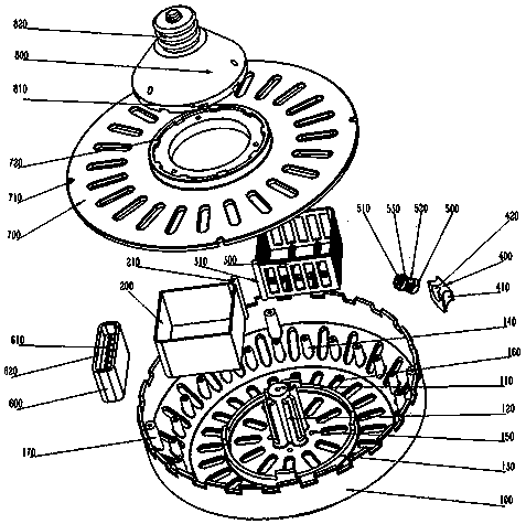 Combined assembly structure of intelligent air purification system