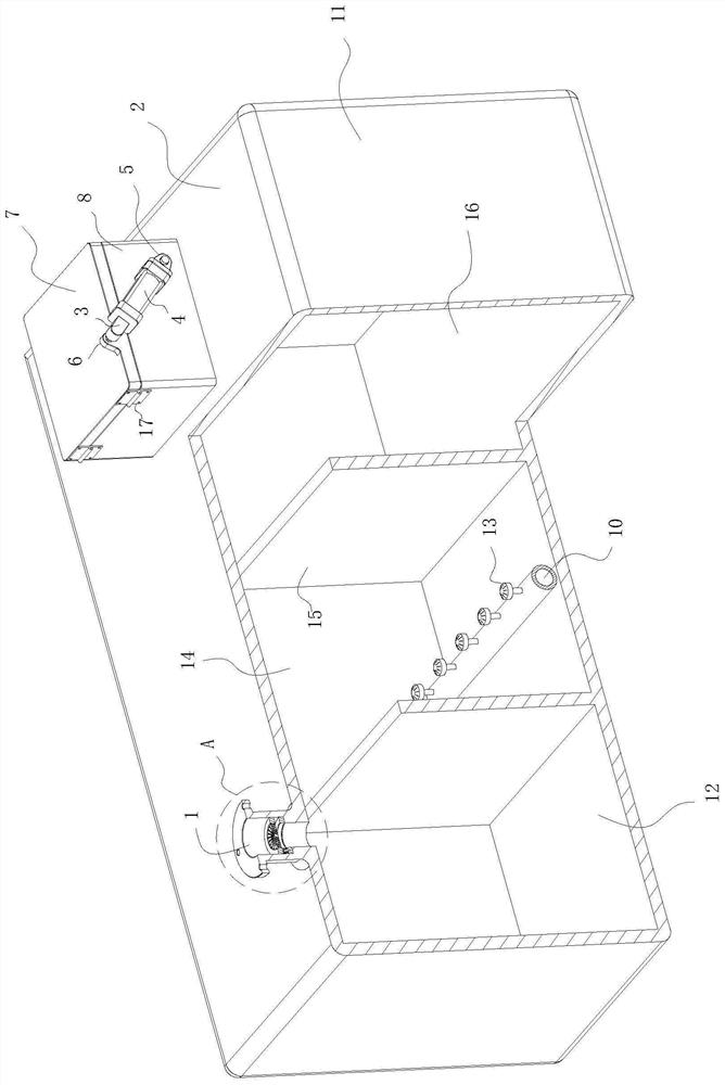 Purification tank device for sewage treatment