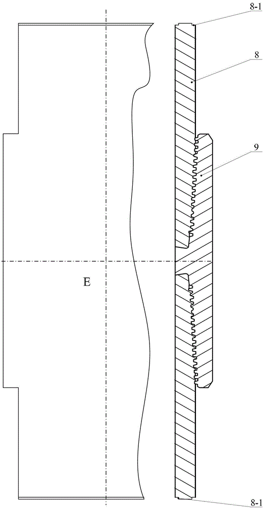 Underground gas storage completion pipe string internal pressure fatigue test device and test method