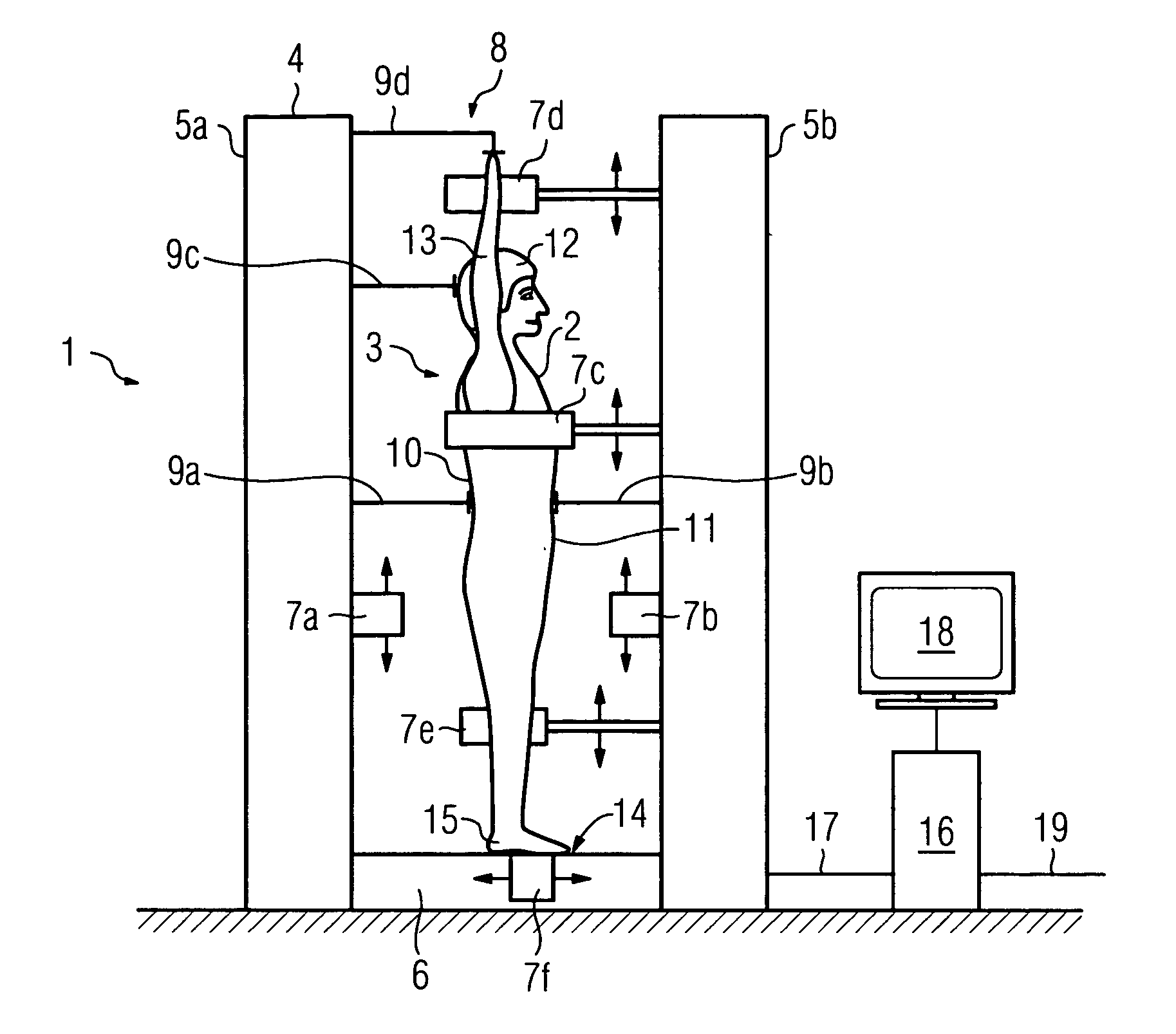 Method and device for examining the skin