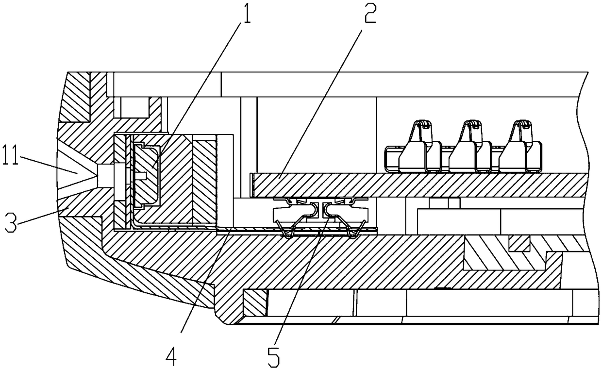 Assembling structure of microphone module, mainboard and housing, and terminal device