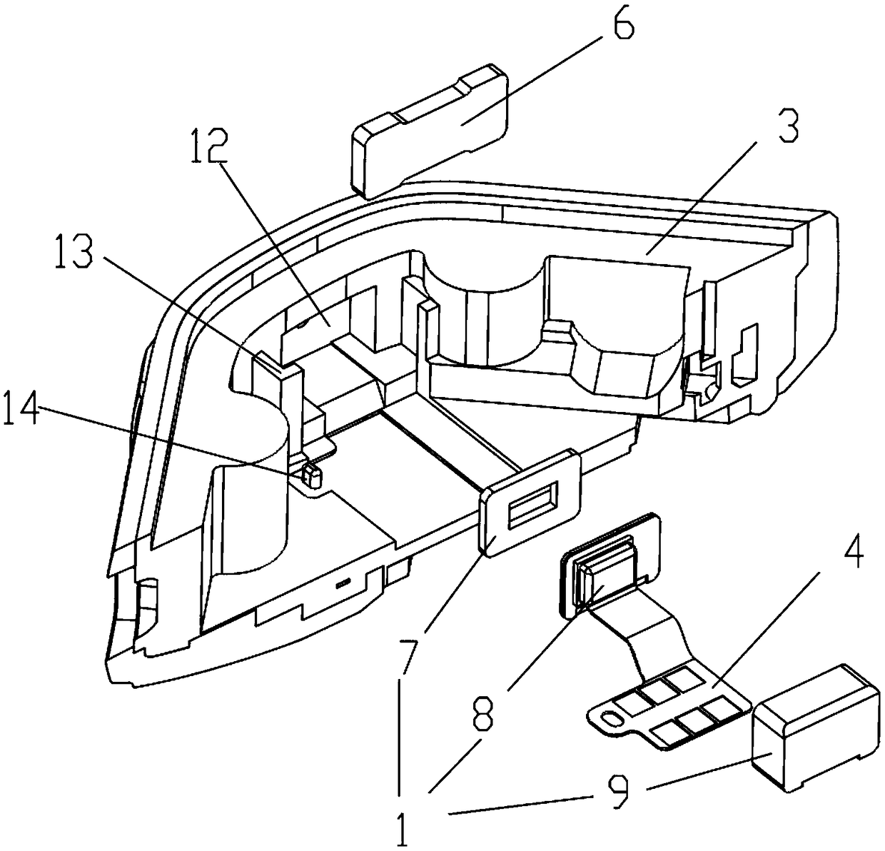 Assembling structure of microphone module, mainboard and housing, and terminal device